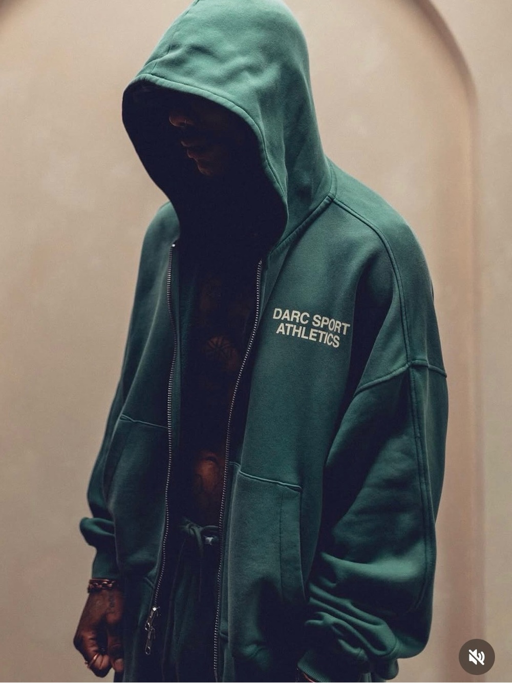 DARC SPORT ATHLETICS GREEN HOODIE + SWEATPANTS XL
